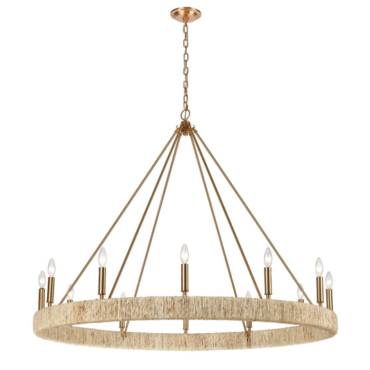 ABACA 48'' WIDE 12-LIGHT CHANDELIER