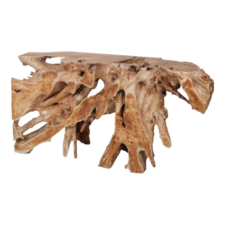 TEAK ROOT CONSOLE TABLE