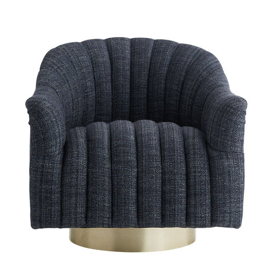 SPRINGSTEEN CHAIR INDIGO TWEED CHAMPAGNE SWIVEL