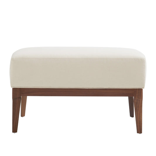 LAURETTE OTTOMAN MUSLIN DARK WALNUT