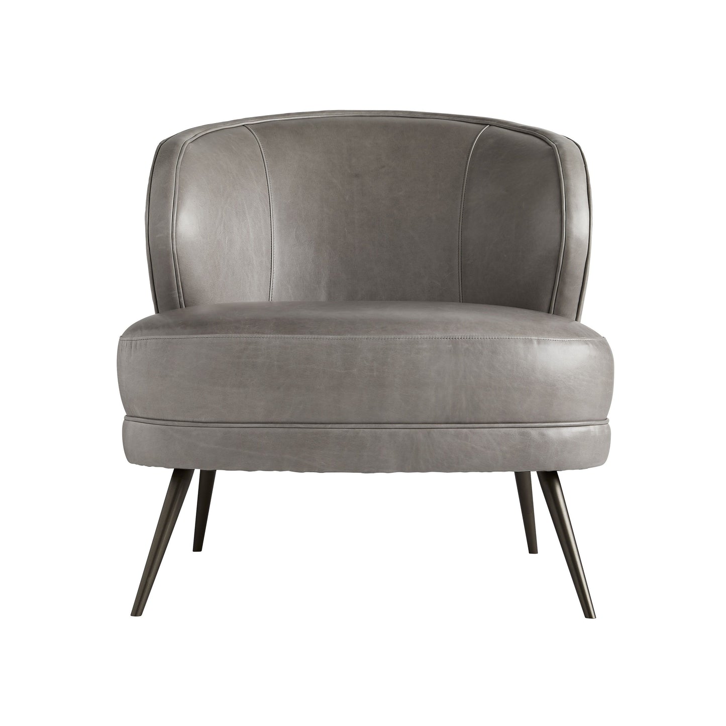 KITTS CHAIR MINERAL GREY LEATHER