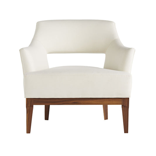 LAURETTE CHAIR MUSLIN DARK WALNUT