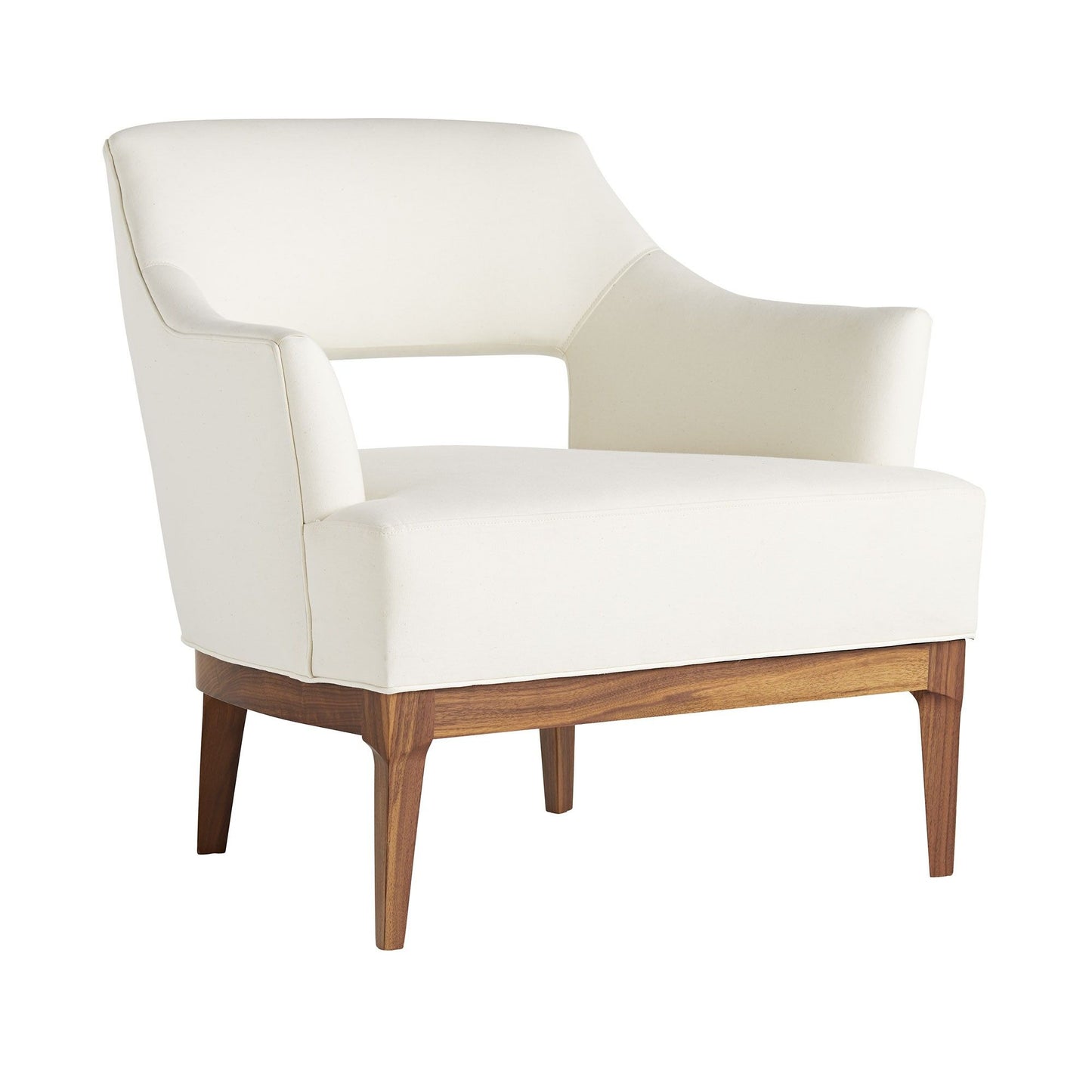 LAURETTE CHAIR MUSLIN DARK WALNUT