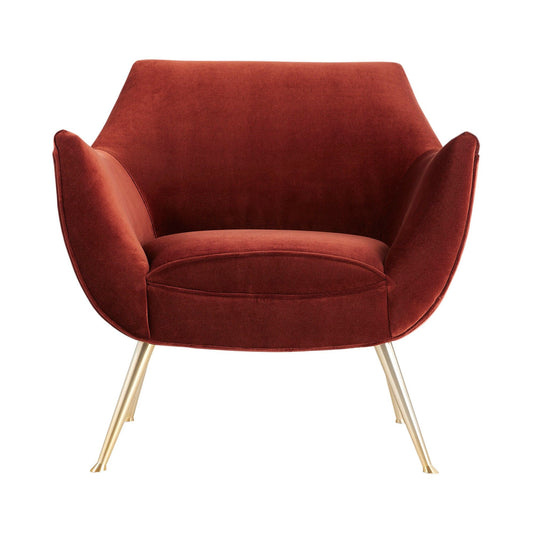 LEANDRO LOUNGE CHAIR PAPRIKA VELVET