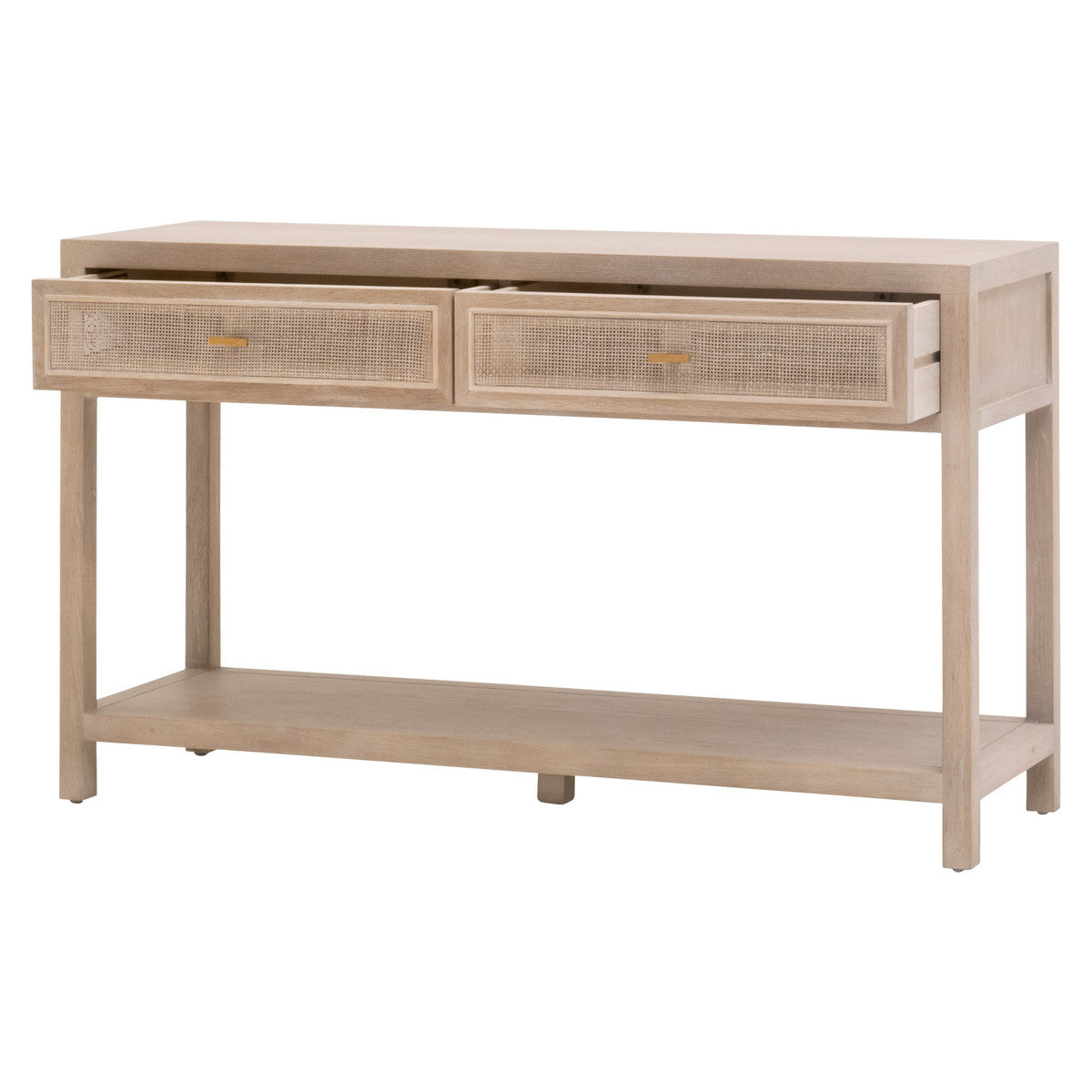 CANE 2-DRAWER ENTRY CONSOLE