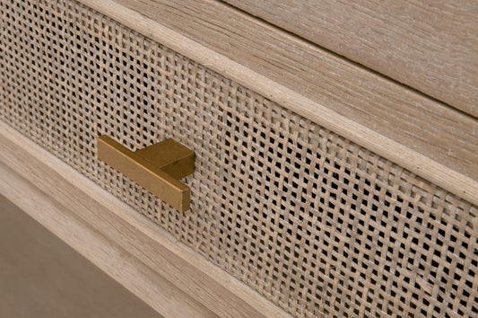 CANE 2-DRAWER ENTRY CONSOLE