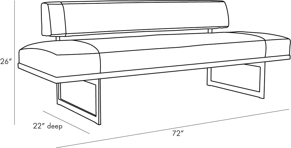 TUCK BENCH IVORY LEATHER