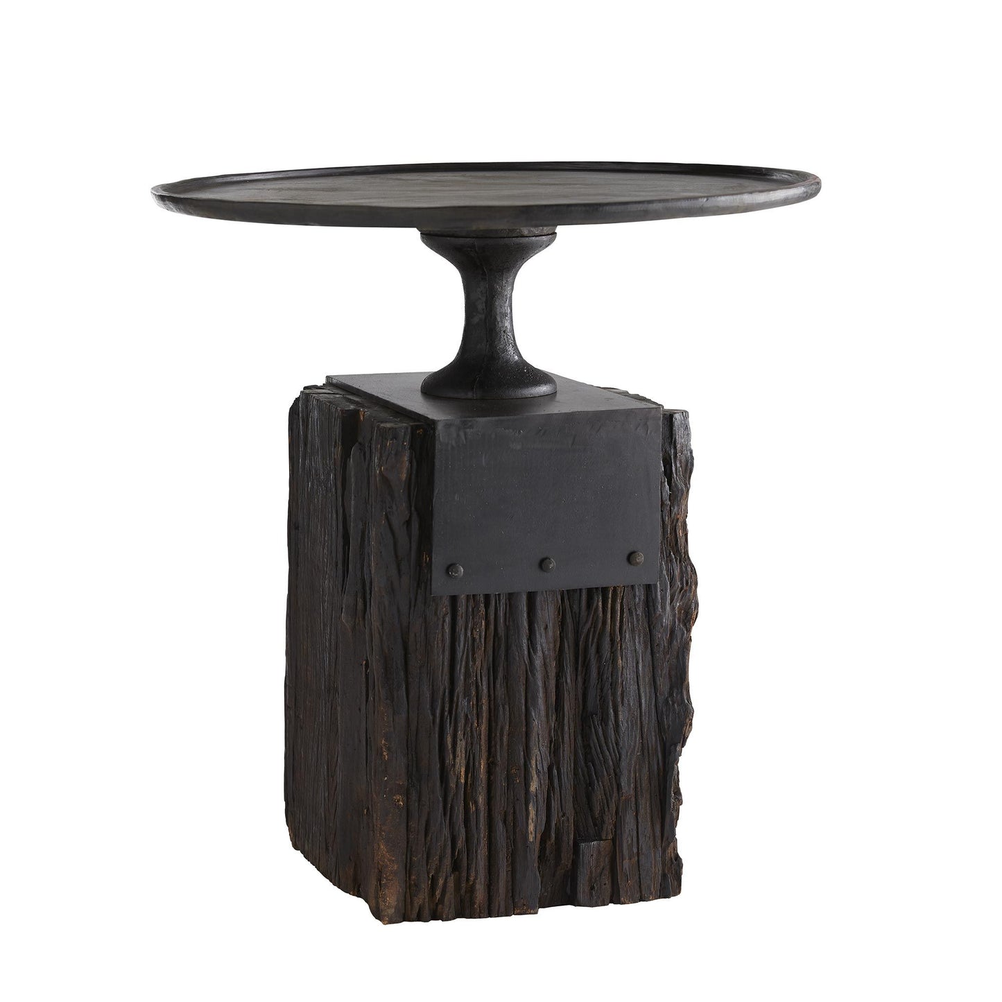 ANVIL END TABLE Burnt Wax