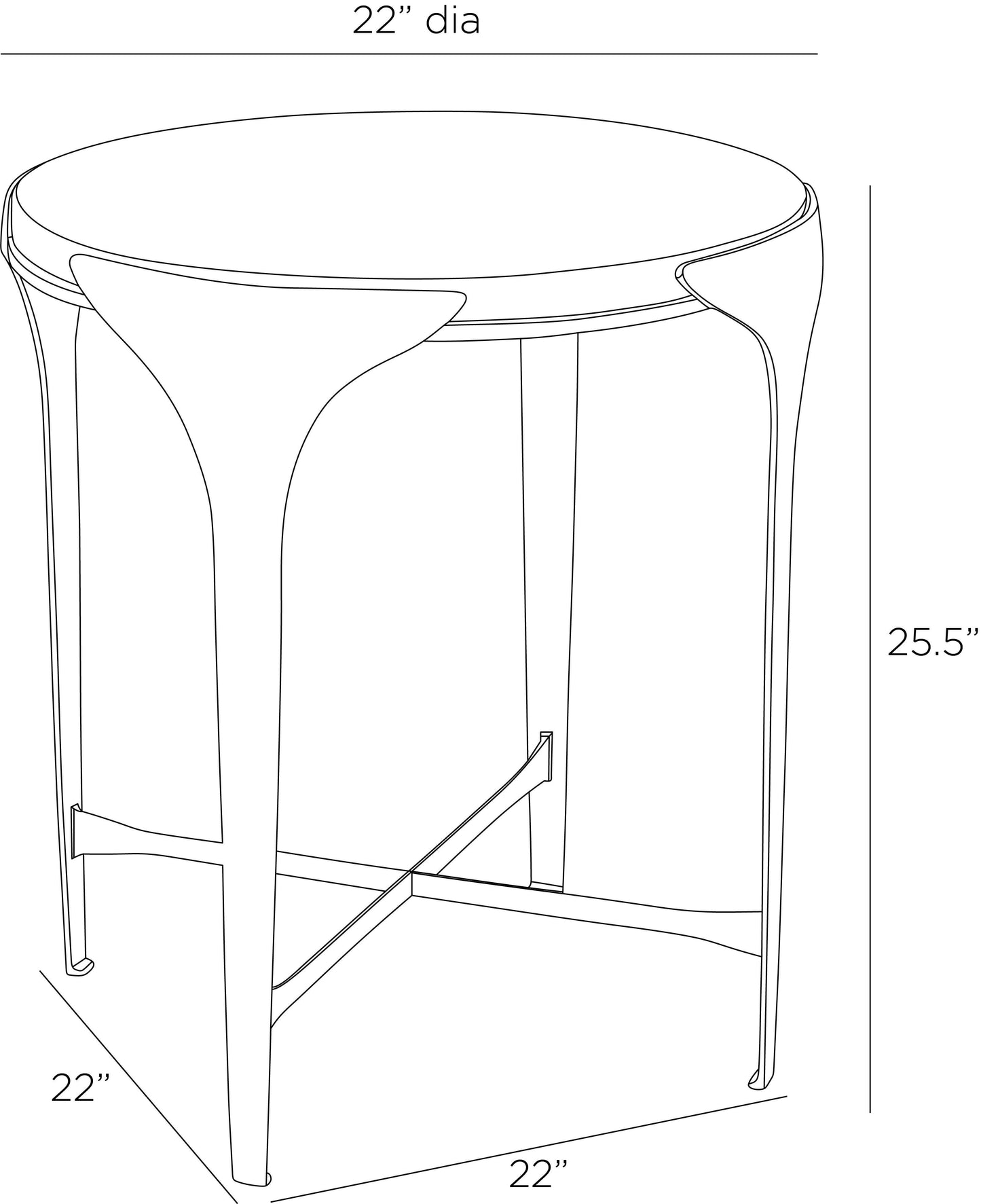 JANINE END TABLE