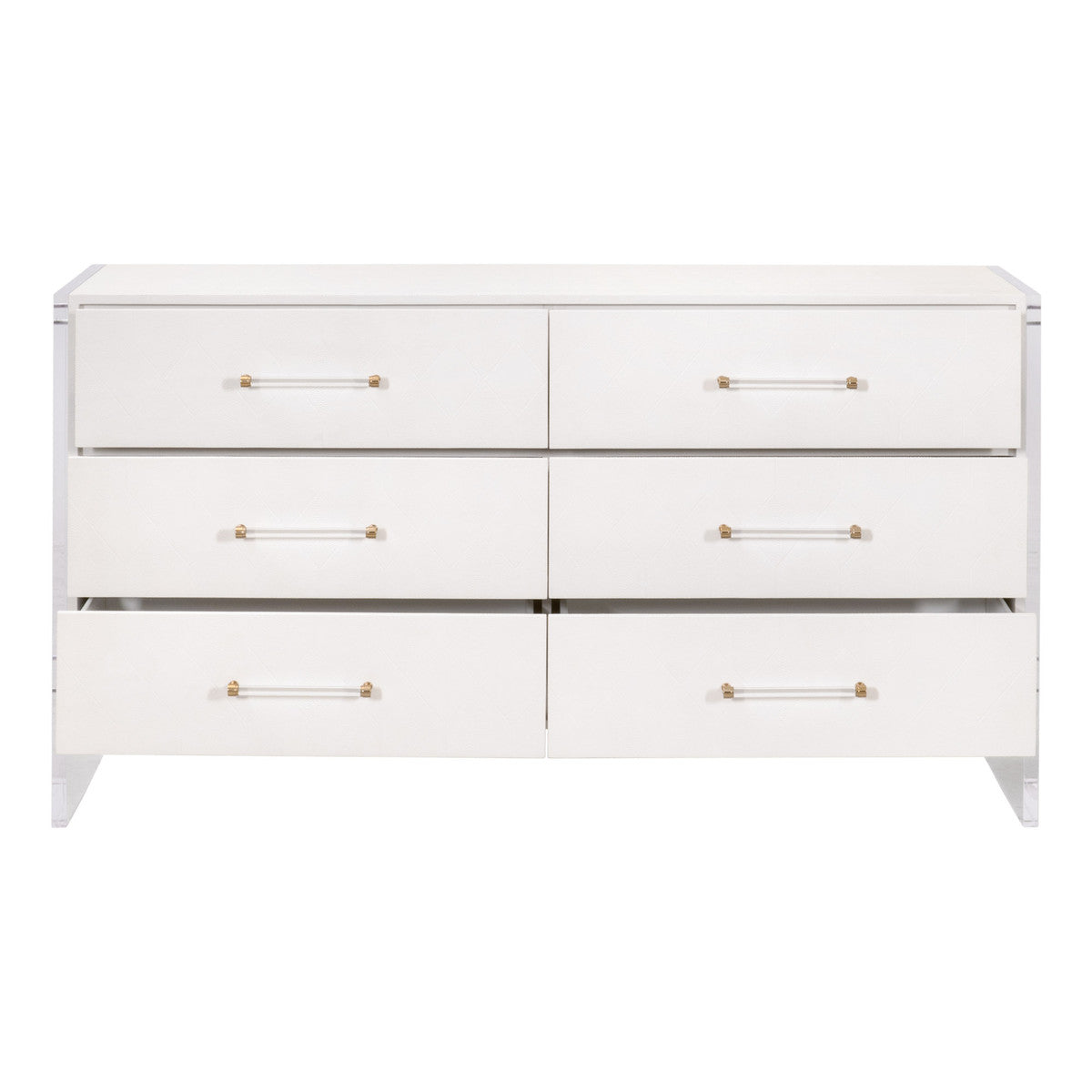 SONIA SHAGREEN 6-DRAWER DOUBLE DRESSER