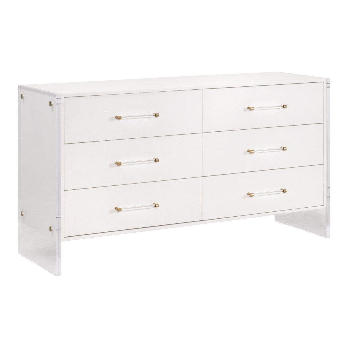 SONIA SHAGREEN 6-DRAWER DOUBLE DRESSER