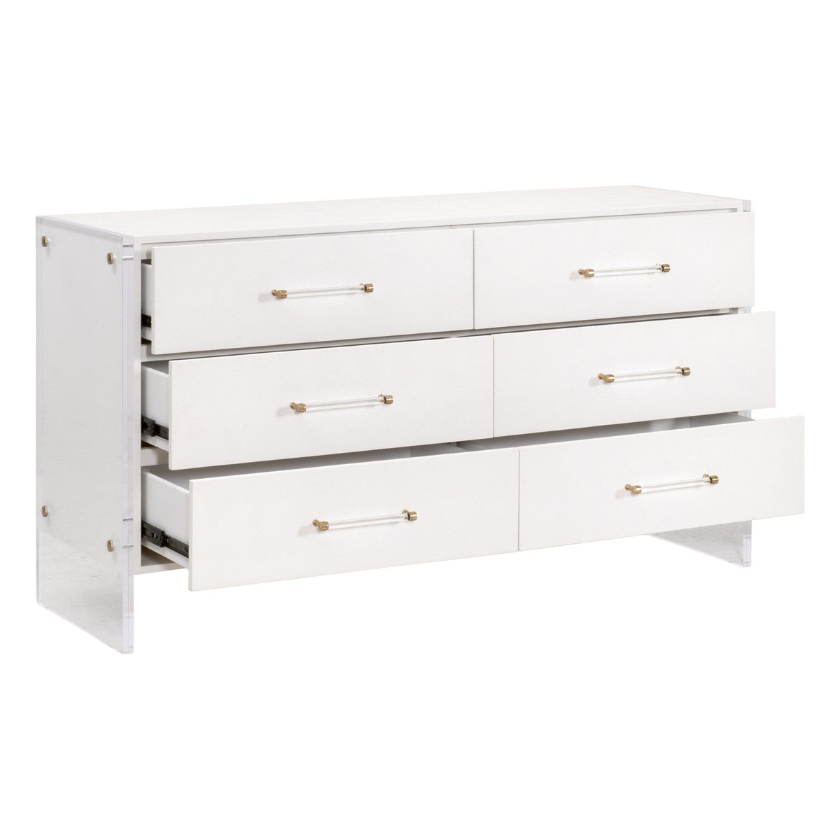 SONIA SHAGREEN 6-DRAWER DOUBLE DRESSER