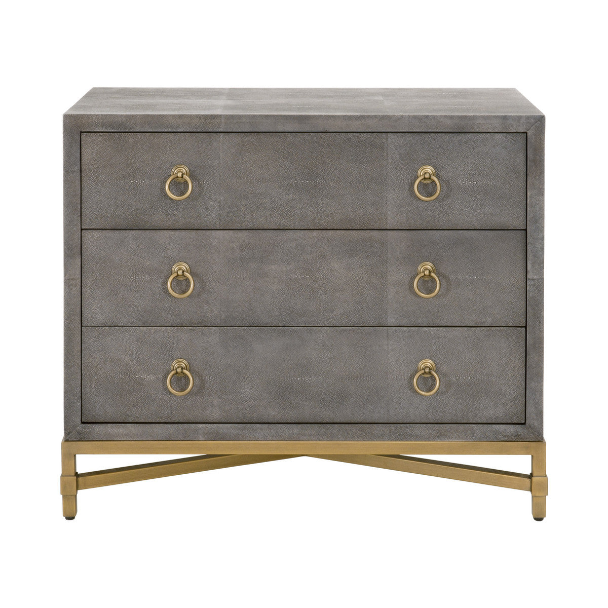 STRAND SHAGREEN 3-DRAWER NIGHTSTAND