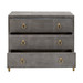 STRAND SHAGREEN 3-DRAWER NIGHTSTAND