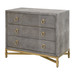 STRAND SHAGREEN 3-DRAWER NIGHTSTAND