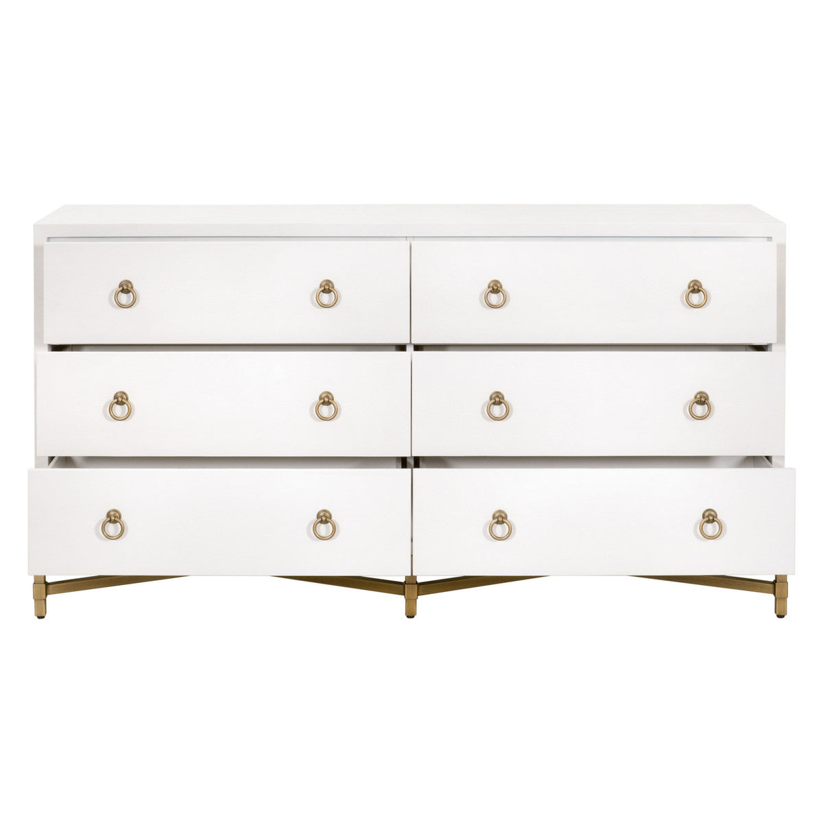 STRAND SHAGREEN 6-DRAWER DOUBLE DRESSER