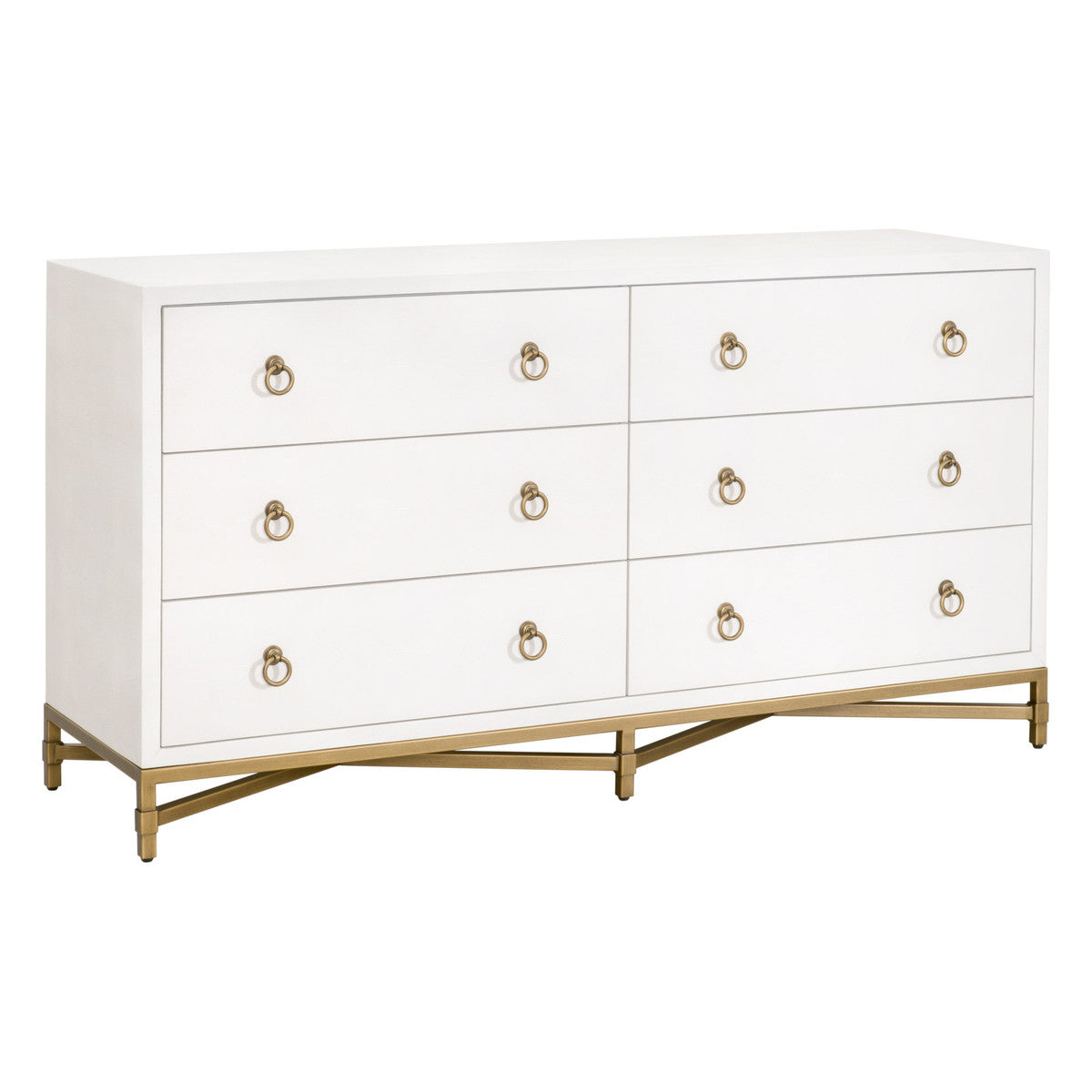 STRAND SHAGREEN 6-DRAWER DOUBLE DRESSER