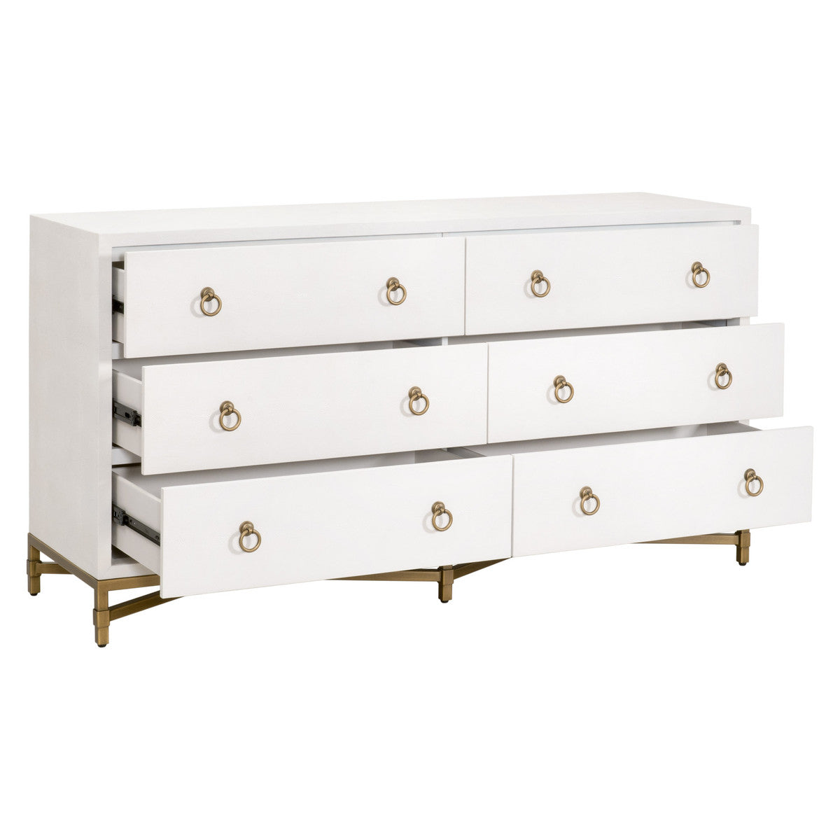 STRAND SHAGREEN 6-DRAWER DOUBLE DRESSER