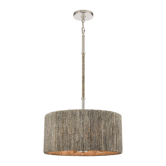 ABACA 18'' WIDE 4-LIGHT CHANDELIER