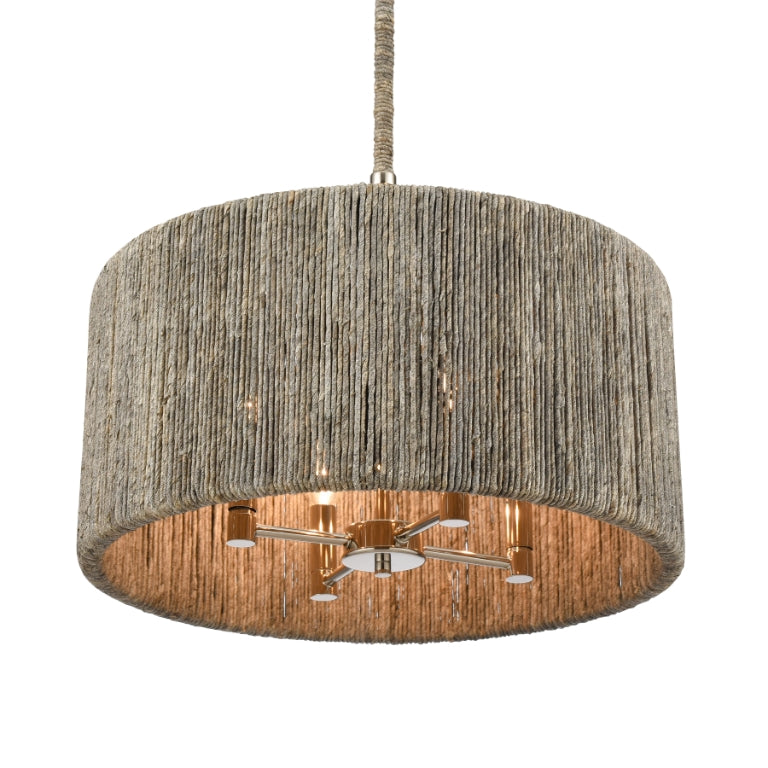 ABACA 18'' WIDE 4-LIGHT CHANDELIER