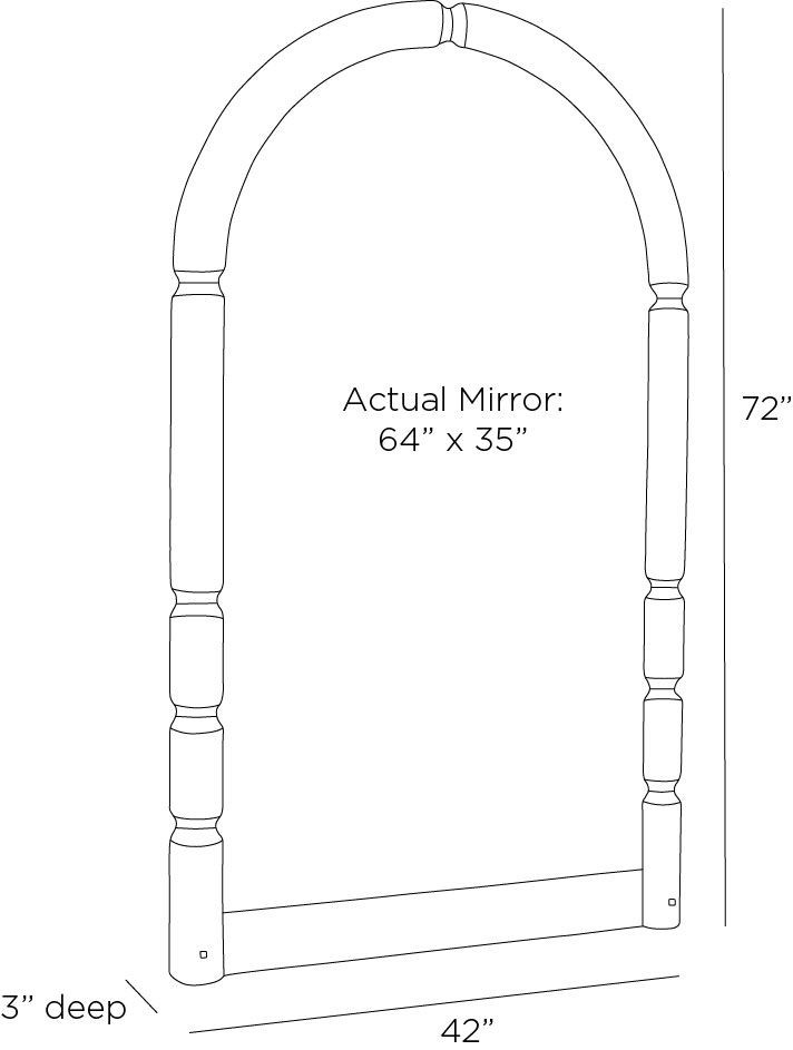 CHARLESTON FLOOR MIRROR