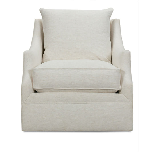 Kara Swivel Glider Chair in Nomad Snow-Quick Ship