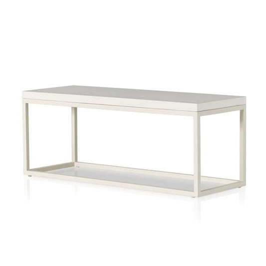 Maximus Bench-White Concrete