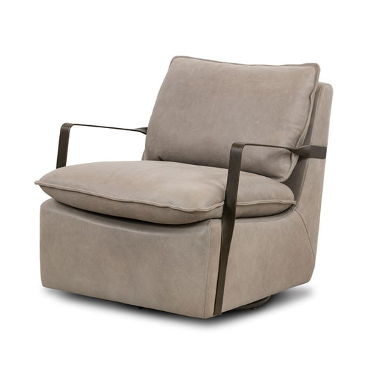 Geraldine Swivel Chair-Palermo Pewter