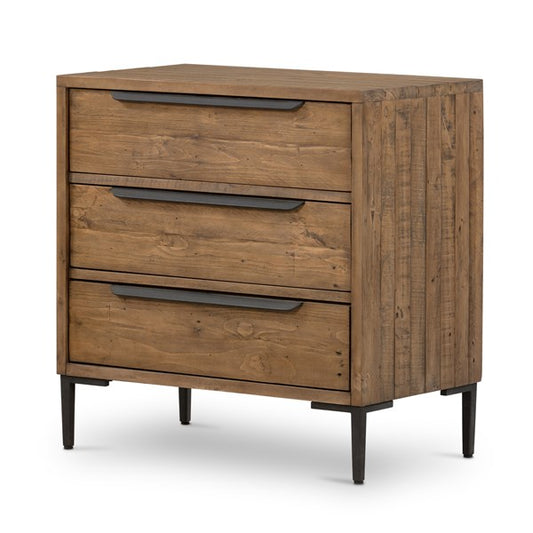 WYETH 3 DRAWER DRESSER - RUSTIC SANDALWOOD