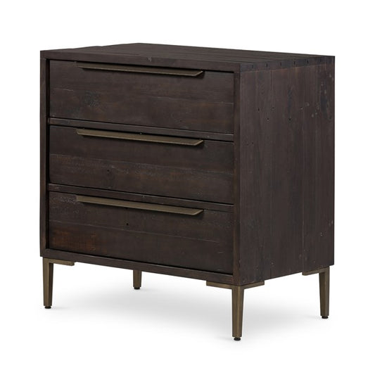 WYETH 3 DRAWER DRESSER - DARK CARBON