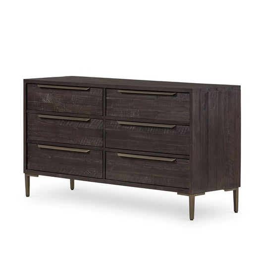 WYETH 6 DRAWER DRESSER - DARK CARBON