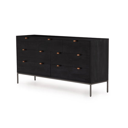 TREY 7 DRAWER DRESSER - BLACK WASH POPLAR