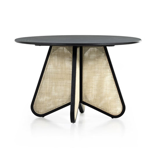 Irene Round Dining Table-Brushed Ebony