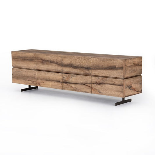 Este Media Console-Rustic Oak Veneer