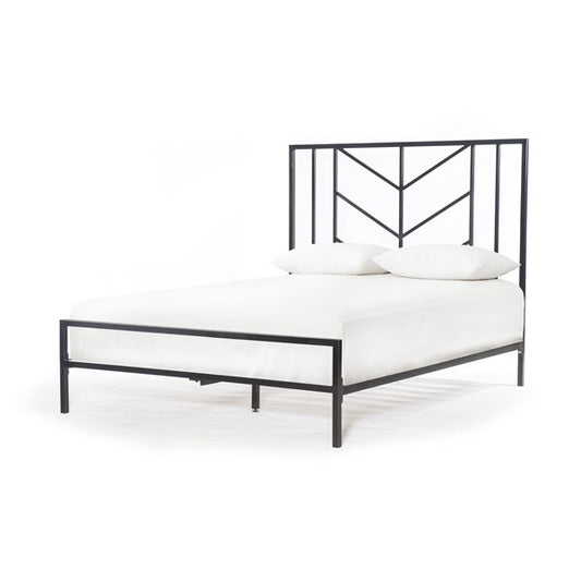 GIDEON BED-VINTAGE BLACK-QUEEN