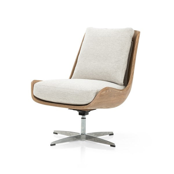Burbank Swivel Chair-Noble Platinum