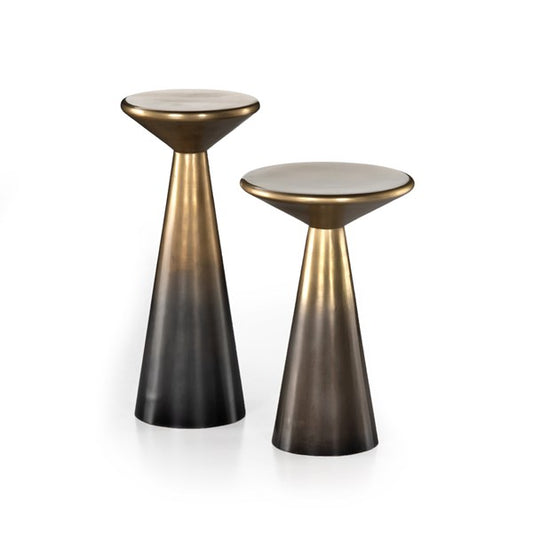 Cameron Accent Tables, Set Of 2-Brass