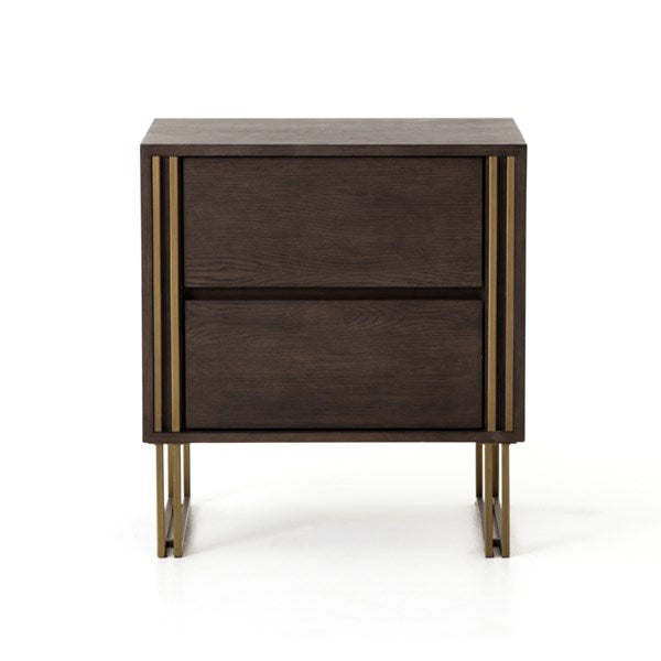 Samara Nightstand-Rubbed Black Veneer