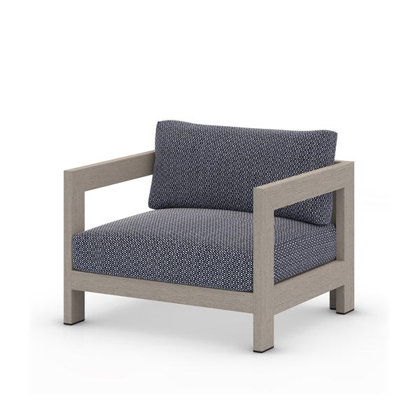 Caro Outdoor Chair-Weathered Grey/Navy