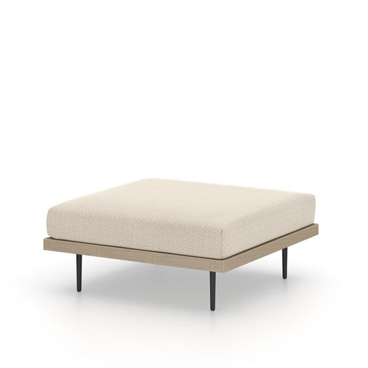 Yves Outdoor Ottoman-Brown/Faye Sand