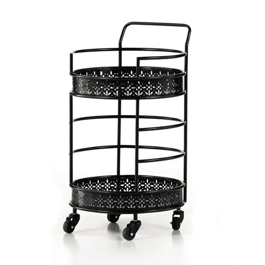 Vale Bar Cart-Worn Black