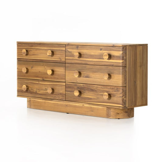 Mallory 6 Drawer Dresser-Light Acacia