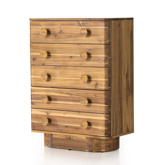 Mallory 5 Drawer Dresser-Light Acacia