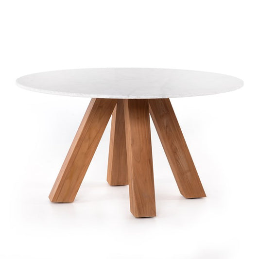 Sanders Outdoor Dining Table-54"-Marble