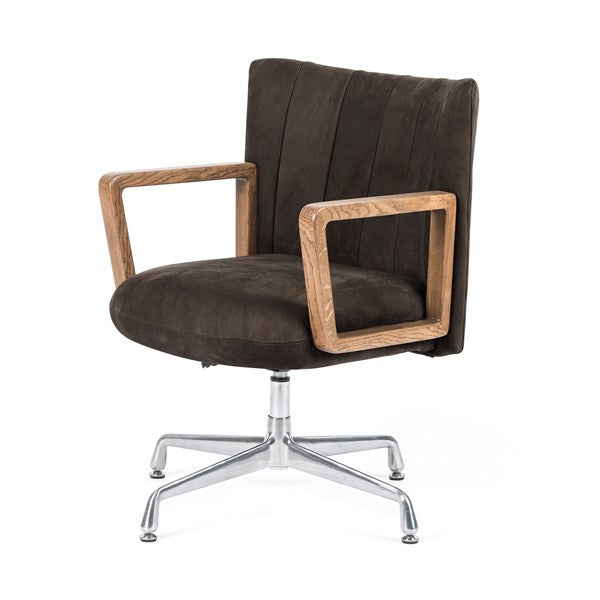 Embry Desk Chair-Nubuck Charcoal