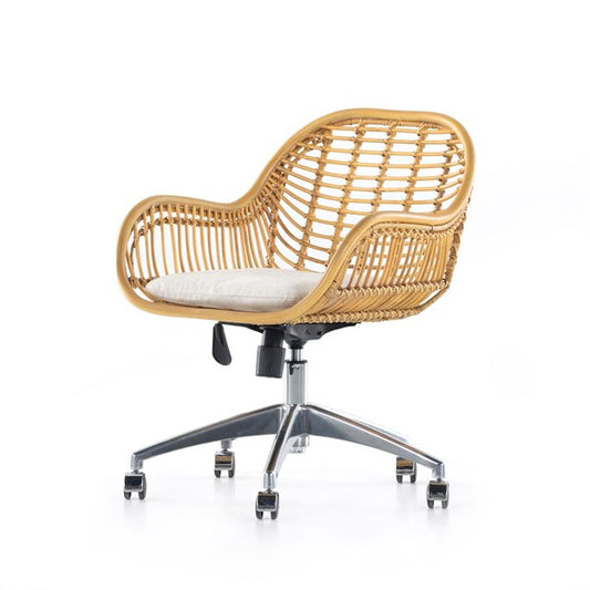 Matilda Desk Chair-Honey Rattan