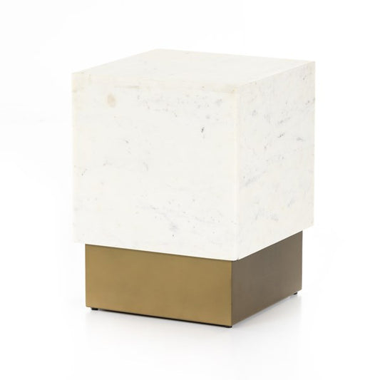 Camilo End Table-White Marble