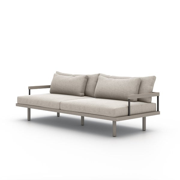 NELSON OUTDOOR SOFA, WEATHERED GREY