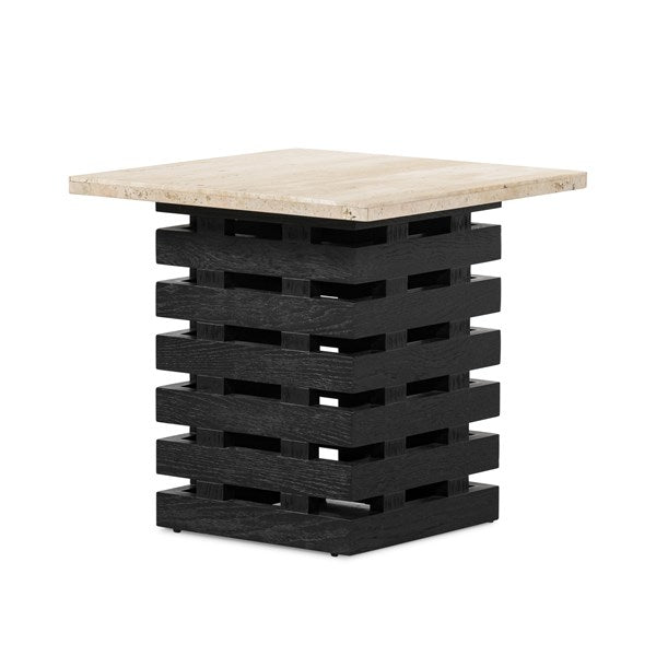 Nalani Square End Table-Black Oak