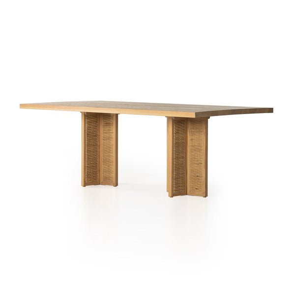 Levon Dining Table-Natural Woven